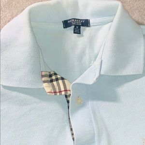 Pale Blue Burberry Polo